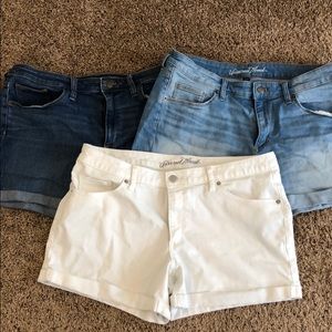 THREE pair of Universal Thread shorts